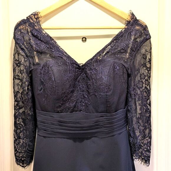 EUC LanTing Bride Navy Blue Wedding Guest Dress - SEE SIZE NOTES - Picture 2 of 10